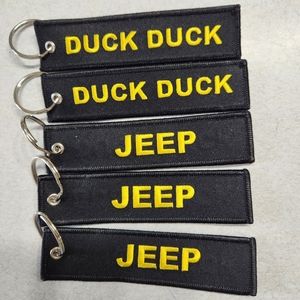 Duck duck jeep double Sided jet tag keychains Jeep Wrangler Rubicon Sahara